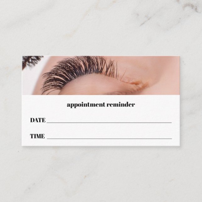 Cartão De Horário Lash Extensions Salon Appointment Card (Frente)