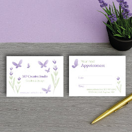 Cartão De Horário Lavender Business Branding