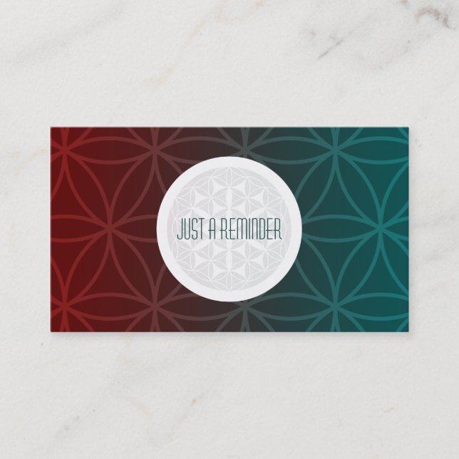 Cartão De Horário lembrete da nomeação da simetria (Frente)