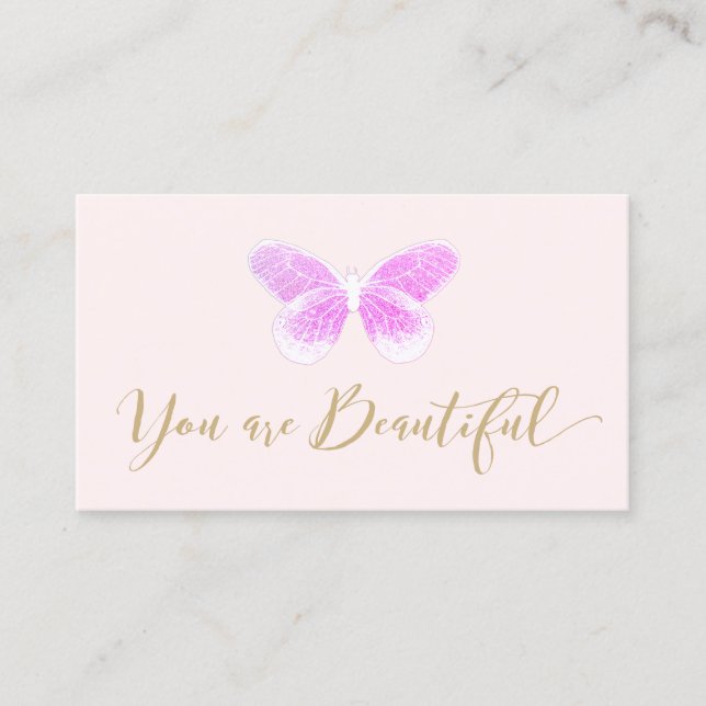 Cartão De Horário Lembrete de Compromisso da Borboleta da Glitter Sa (Frente)