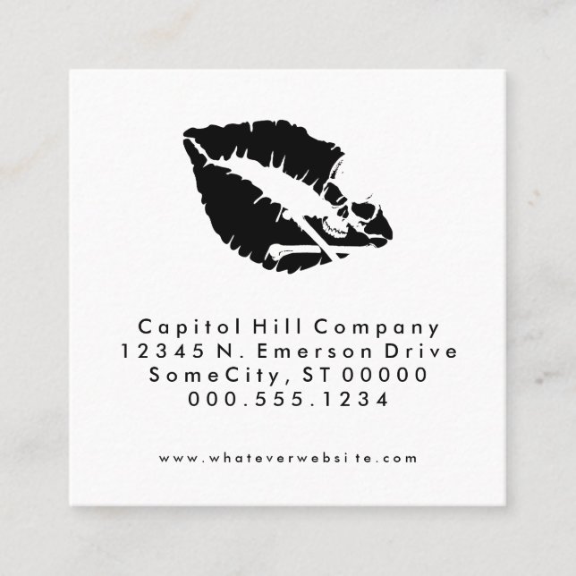 Cartão De Horário lembrete de compromisso de beijo fatal quadrado (Frente)