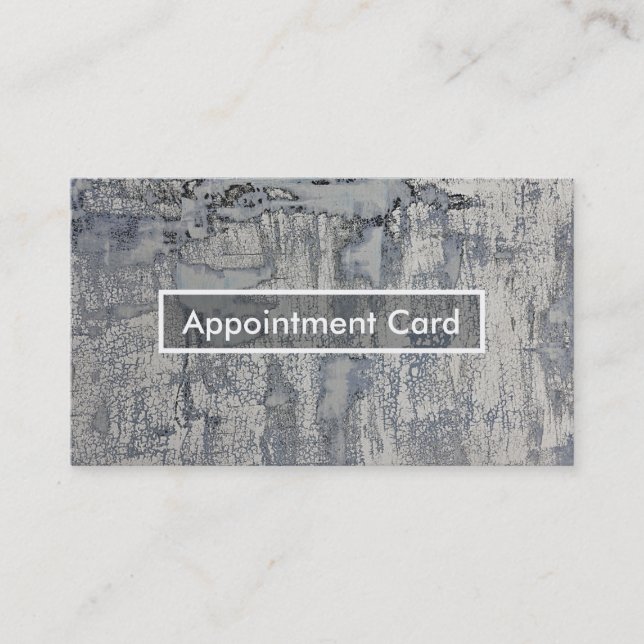 Cartão De Horário lembrete de compromisso de textura nítida (Frente)