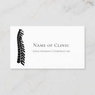 Cartão De Horário Lembrete de compromisso do Chiropractor de coluna 