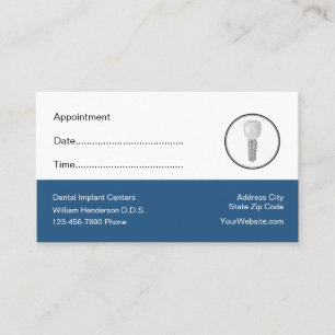 Cartão De Horário Lembrete de Compromisso do Paciente no Escritório 