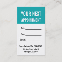 Cartão De Horário Lembrete de Compromisso NEGRITO de Elegance Não Af