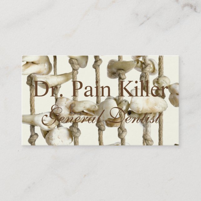 Cartão De Horário Lembrete dental engraçado da nomeação do dentista (Frente)