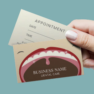 Cartão De Horário Lembrete dental profissional da nomeação