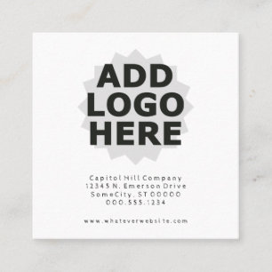 Cartão De Horário lembrete quadrado da nomeação do logotipo
