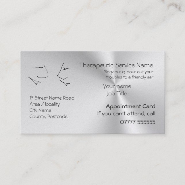 Cartão De Horário Lembretes de Compromisso Terapêutico, logotipo de  (Frente)