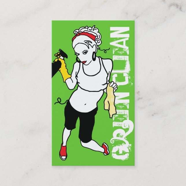 Cartão De Horário limpeza verde (cartão de compromisso) (Frente)