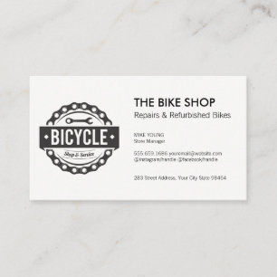 Cartão De Horário Logotipo de Compro e serviço em bicicleta