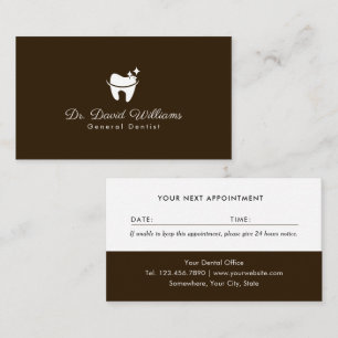Cartão De Horário Logotipo de Dente de Cuidados Odontológicos Simple