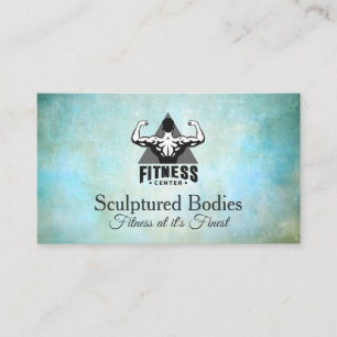 Cartão De Horário Logotipo do Centro de Fitness Academia