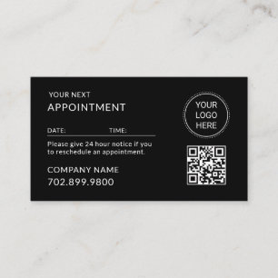 Cartão De Horário Logotipo Empresarial Código QR Moderno Profissiona