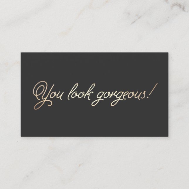 Cartão De Horário Makeup and Hairstylist Dourada Typografia Apponpoi (Frente)