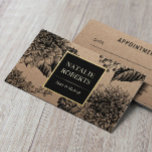 Cartão De Horário Makeup Artist Hair Salon Vintage Floral Kraft<br><div class="desc">Makeup Artist Hair Salon Vintage Black Floral Rustic Kraft Cartões de Compromisso.</div>
