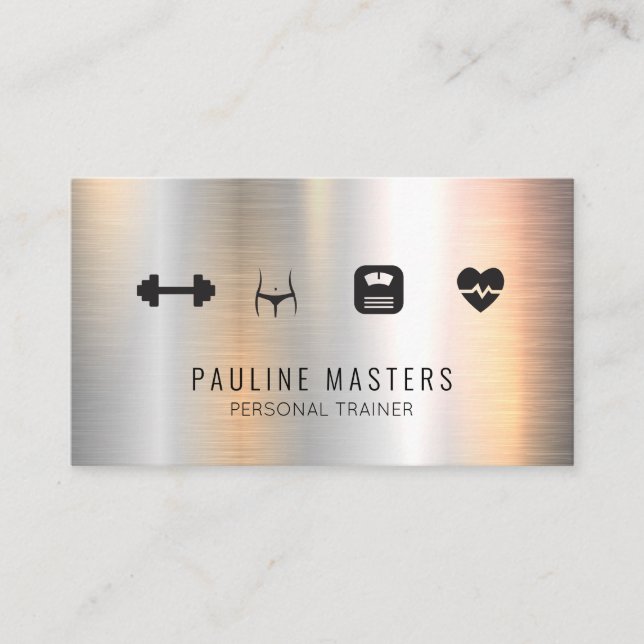 Cartão De Horário Malhação e nutrição | Formador pessoal (Frente)