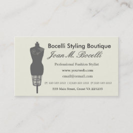 Cartão De Horário Manequim do Victorian do vintage da forma do