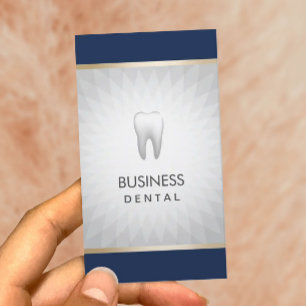 Cartão De Horário Marinho de Dentista - Compromisso Dental Azul e Pr