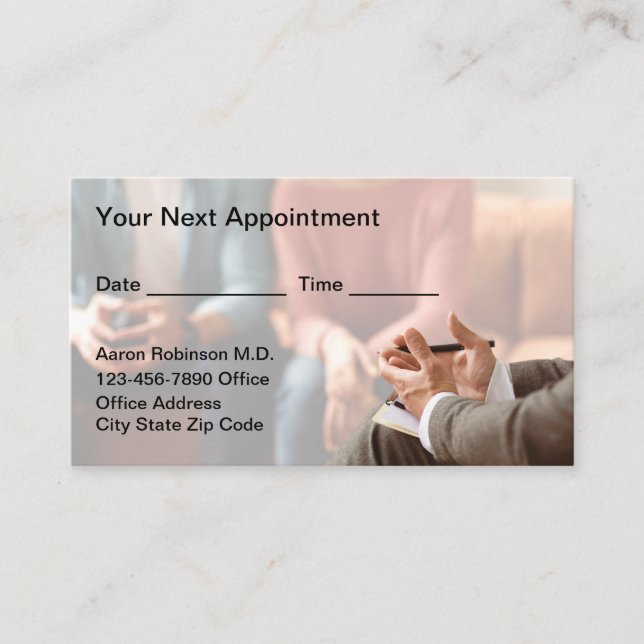 Cartão De Horário Marriage Counselor Appointment Business Cards New (Frente)