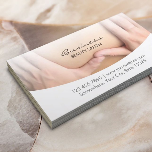 Cartão De Horário Massage Therapy Salon SPA Nomeação (Criador carregado)