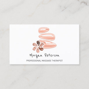 Cartão De Horário Massagem Spa Bem-estar do logotipo Rosa Minimalism