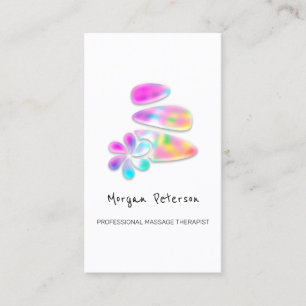 Cartão De Horário Massagem Spa Bem-Estar Logotipo de Reflexologia Co