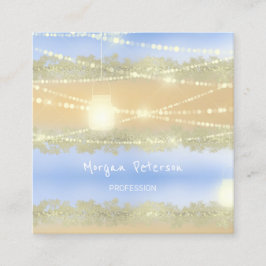 Cartão De Horário Massagem Spa Bem-estar Pastel Luzes Douradas Belez