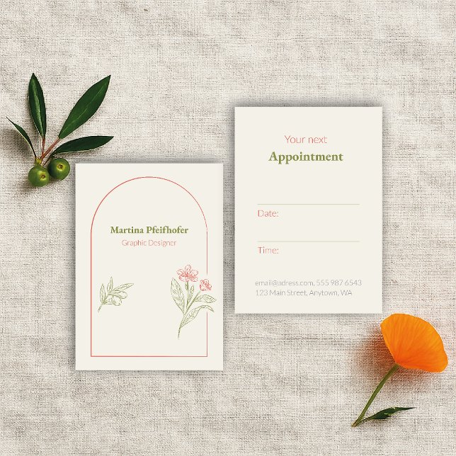 Cartão De Horário Mediterranean & Elegant (Criador carregado)