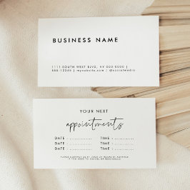 Cartão De Horário Mínimo moderno de várias datas de negócios