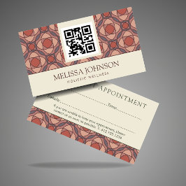 Cartão De Horário Modern Geometric Appointment Card Marsala