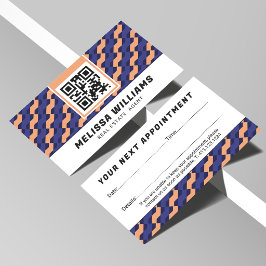 Cartão De Horário Modern Geometric Interlocking Pattern