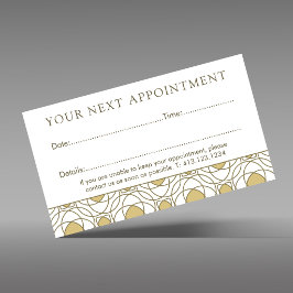 Cartão De Horário Modern Gold Geometric Appointment Card
