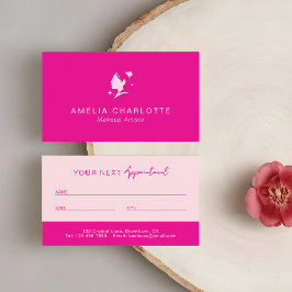 Cartão De Horário Modern Hot Pink Professional Makeup Artists