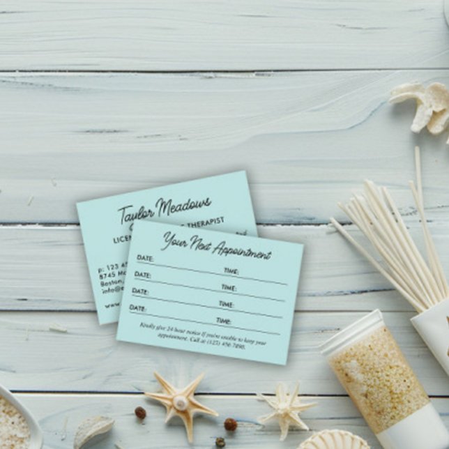 Cartão De Horário Multi-Compromisso de Código QR Prático Robin Egg (Criador carregado)