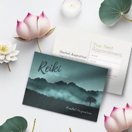 Cartão De Horário Nomeação de Instrutor do Reiki Master & Yoga Natur