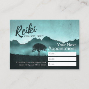 Cartão De Horário Nomeação de Instrutor do Reiki Master & Yoga Natur
