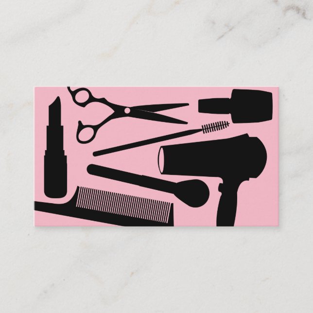 Cartão De Horário Nomeação de Salão de Bela (Frente)