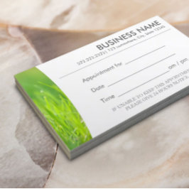 Cartão De Horário Nomeação de Spa Verde Primavera de Terapia de Mass