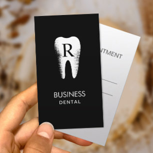 Cartão De Horário Nomeação dental do dente da inicial do monograma