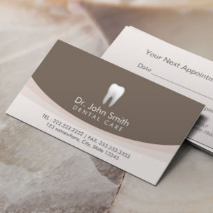 Cartão De Horário Nomeação dental profissional do dente branco lis