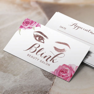 Cartão De Horário Nomeação floral elegante do salão de beleza dos