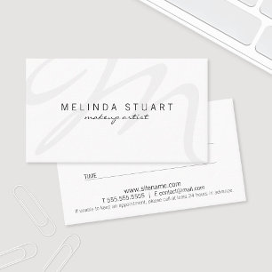 Cartão De Horário Nomeação preto e branco moderna profissional