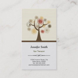 Cartão De Horário Nomeação Terapista Spa - Natural Elegante