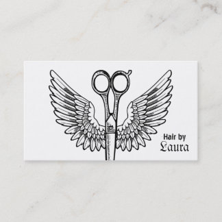 Cartão De Horário o cabeleireiro scissors o vintage retro do