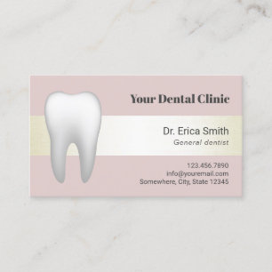 Cartão De Horário O dentista cora nomeação dental do rosa & do