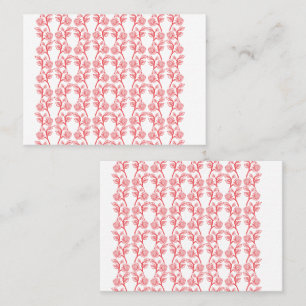Cartão De Horário Papel de embrulho vermelho e rosa com um padrão re
