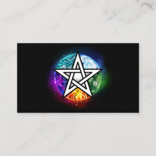 Cartão De Horário Pentagrama do Wiccan