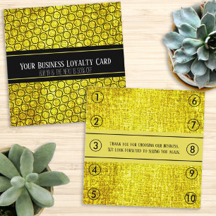 Cartão De Horário Perfurador genérico Dourado preto da lealdade do