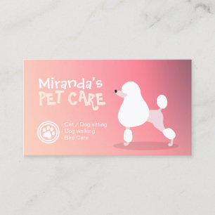 Cartão De Horário Pet Care Sitting Bathing and Grooming Beausalon